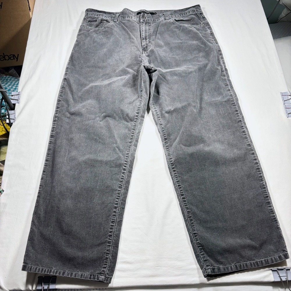 Vintage Calvin Klein Faded Black Corduroy Pants Men 40x28.5 90s Grunge Straight